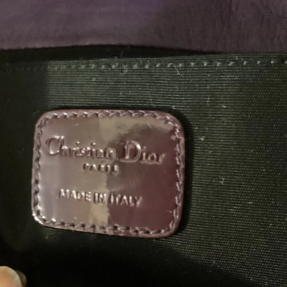 Christian Dior Dior Purple Crocodile Embossed Patent Clutch - Picture 13 of 15